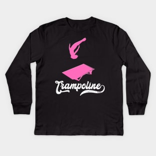 Trampoline Woman Kids Long Sleeve T-Shirt